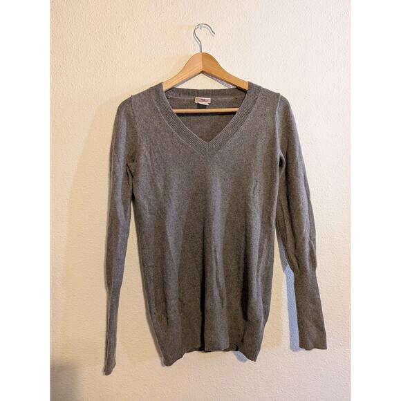 J. Crew cashmere brown sweater v neck size S - Picture 2 of 6